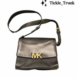 Michael Kors Black Crossbody with Gold MK Accent